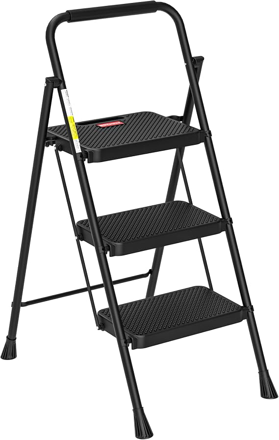 HBTower Step Ladder, Step Stool Foldable for Wide Anti-Slip Pedal