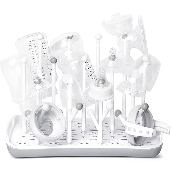 Termichy Baby Bottle Drying Rack: Space-Saving with 13 Hooks & Drain Tray