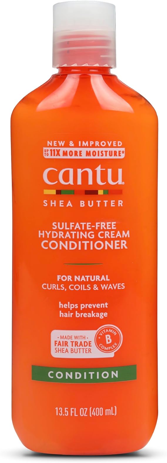 Cantu Natural Shea Butter Cream Conditioner for Hair Conditioner, 13.5 fl oz (Packaging may vary)