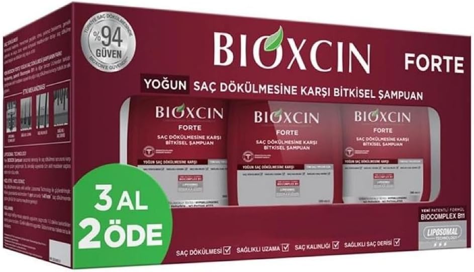 Bioxcin Forte 3 Al 2 Öde Saç Dökülmesine Karşı Bakım Şampuanı 300 ml
