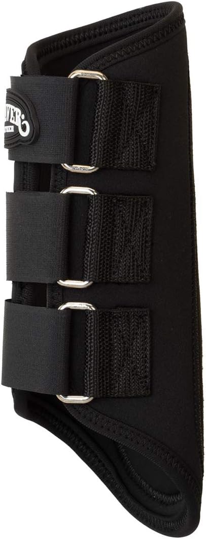 Weaver Leather Splint Boots Black, Medium