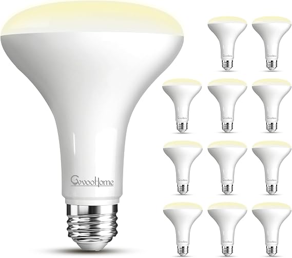 GvvooHome 12 Pack BR30 LED Flood Light Bulbs, 7W (65W Equivalent), 2700K Soft White, 650 Lumens, E26 Base, Dimmable, Indoor Recessed Can Lighting for Living Room, Bedroom, Kitchen