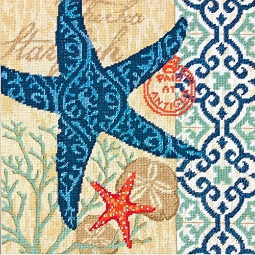 Dimensions Needlepoint Kit, Starfish Pattern, 14 x 14