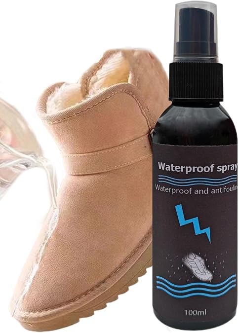 Waterproof Spray for Boots - 100ml Canvas Shoe Protector Spray,Nano Protection Waterproof Boots Spray, Stainproof for Boots, Tents, Sneaker Boots, Black, Refer to description