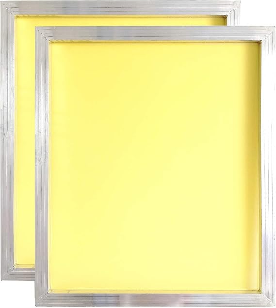 Aluminum Silk Screen Printing Screens 20 x 24 Inch Frame-230 Yellow Mesh (2 PCS)