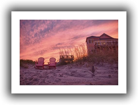 ArtWall 'Outer Banks-Pink' Flat Unwrapped Canvas Art by Dan Wilson, 20 by 28-Inch