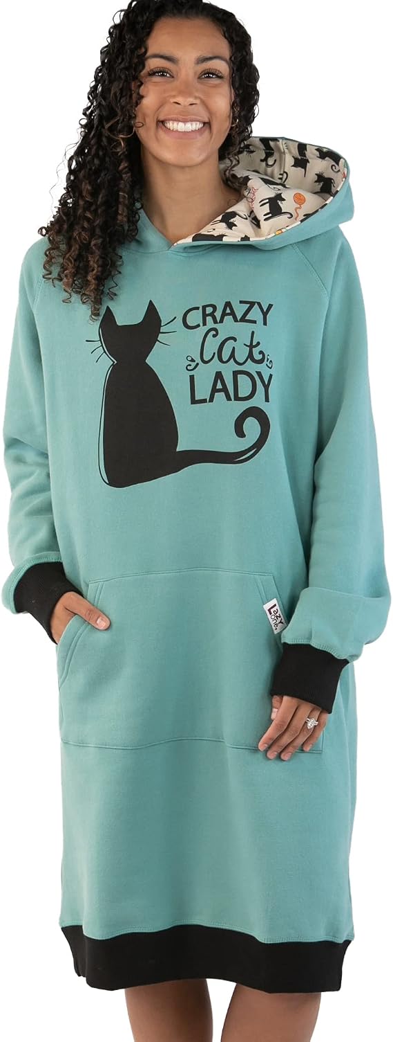 LazyOne Oversized Hoodie Sweatshirt, Comfortable Sleepwear, Sweater Dresses | For Women