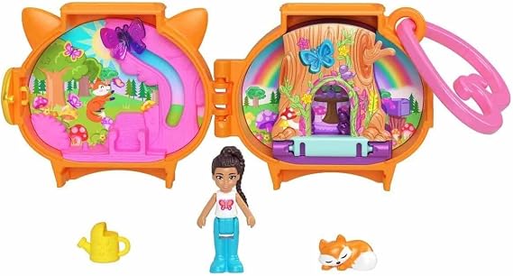 Polly Pocket Cuddly Toys Compact Play Set GYV99 Fox, HRD39