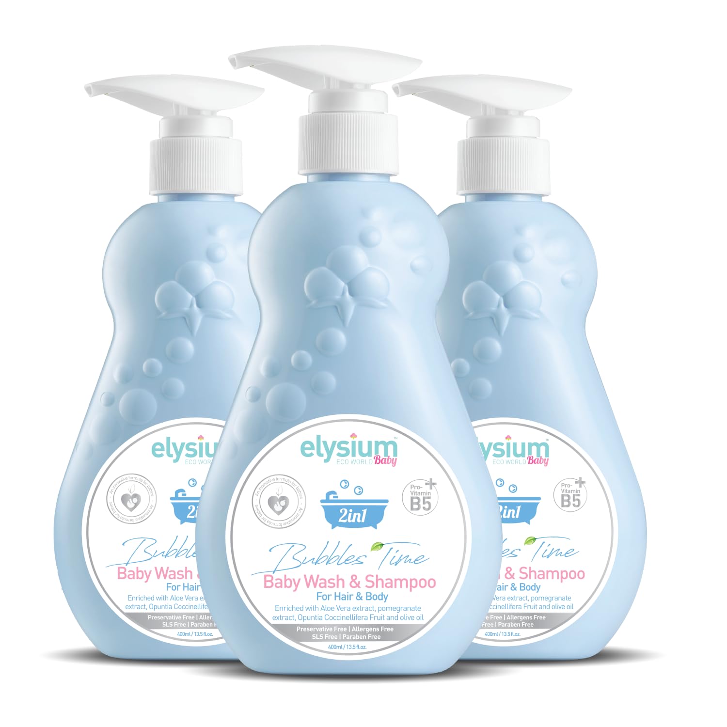 Organic Baby Shampoo and Body Wash, 40.5 Fl Oz, Tear Free , Vegan for Newborn, Non Toxic, Natural, Hypoallergenic, with Aloe Vera & Vitamin B5