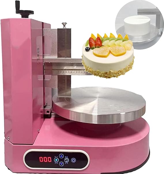 Pastry Coating Polishing Scraper Machine, Adjustable Tool for Pastry Glaze Polishing, Saving Time and Effort, Making Pastries Smooth and Beautiful,Pink