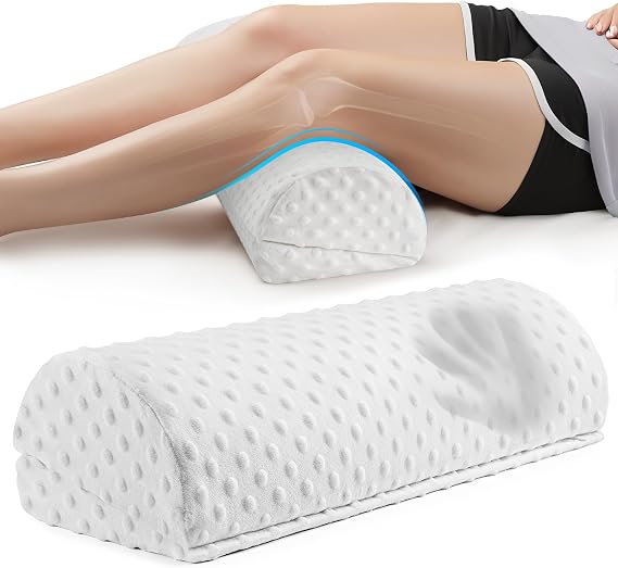 Half Moon Leg Bolster for Back Sleeping Relieve Lower Back, Knee Leg Stress