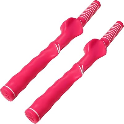 Right hand Golf Grip Trainer Golf Practice Tool 2Pcs for Child.Golf Training Aid Golf Grip Kit Golf Club Grips,Grip Trainer Golf Club for Improving Correct Hand Position.Pink