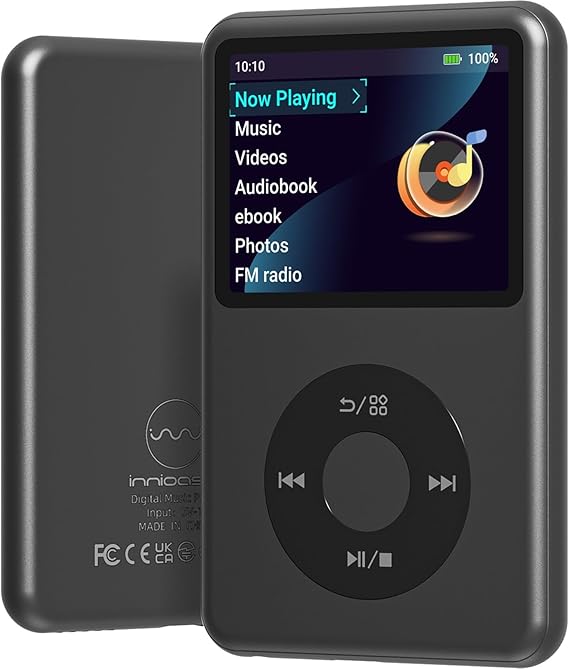 1TB Mp3 Player with Bluetooth Y1 Portable Music Digital Players Supports Playlist Audiobook Video Nice Gadget for Kids Black