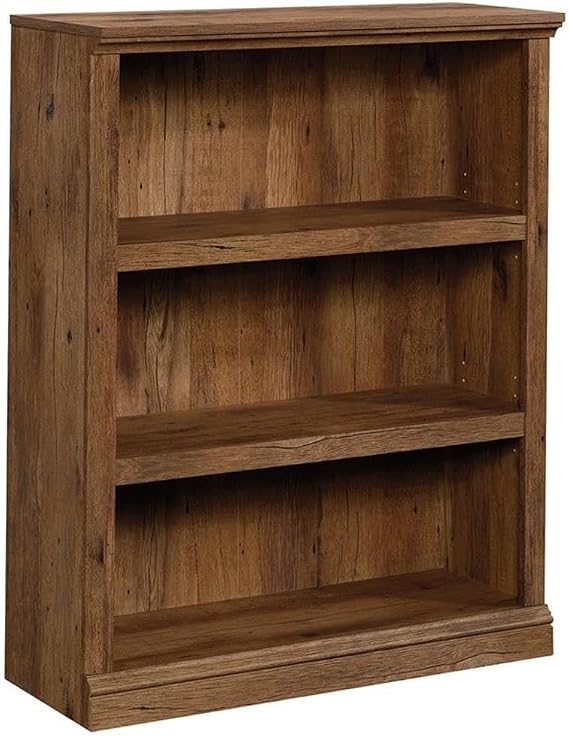 Sauder Select Engineered Wood 3-Shelf Bookcase in Vintage Oak