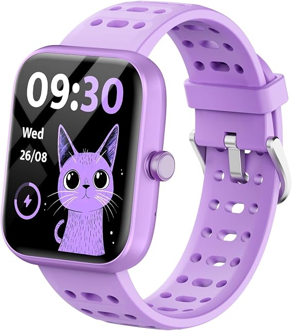 ENOMIR [2026 New Smart Watch for Kids - No APP No Phone Needed, 1.83" Fitness Tracker Watch for Kids with Sleep Monitor, Heart Rate, Step Counter, IP68 Waterproof (Purple, 1.83Inches)
