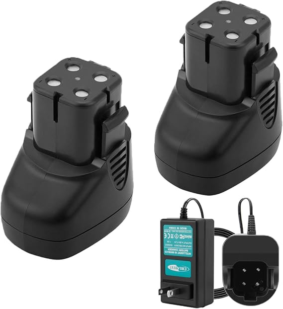 CREABEST 2Packs 7.2V 3.5Ah Ni-MH Battery Replacement for Dremel 757-01 7700-01 7700-02 Compatible with Dremel MultiPro Cordless Rotary Tool Models with One Charger(NOT for 757, Not for 7700 Type 1)