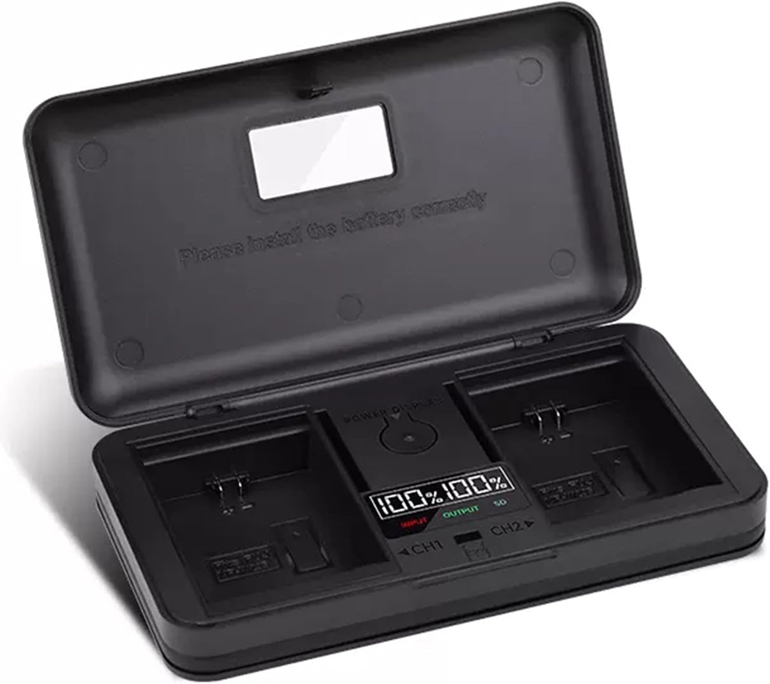 DMW-BMB9 Camera Battery Charger with Card Reader, Built-in USB Charging Cable, Fast Battery Charging, Digital Display Charge Two Batteries Simultaneously for Panasonic DMC-FZ40, FZ47, FZ45, FZ48