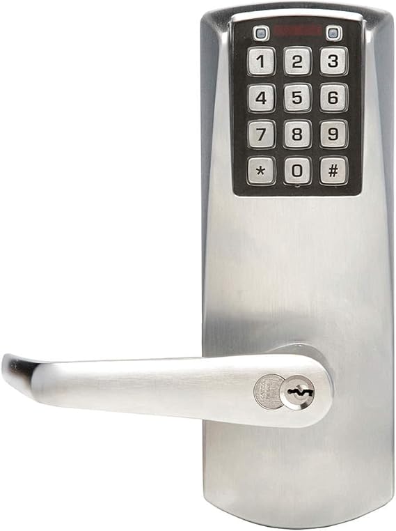 Electronic Lock, Satin Chrome, 12 Button