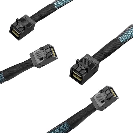 2PCS Internal Mini SAS HD Cable, SFF-8643 to SFF-8643 Cable
