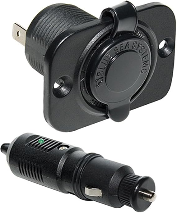 Blue Sea Systems 1015 12-Volt Plug with Dash Socket
