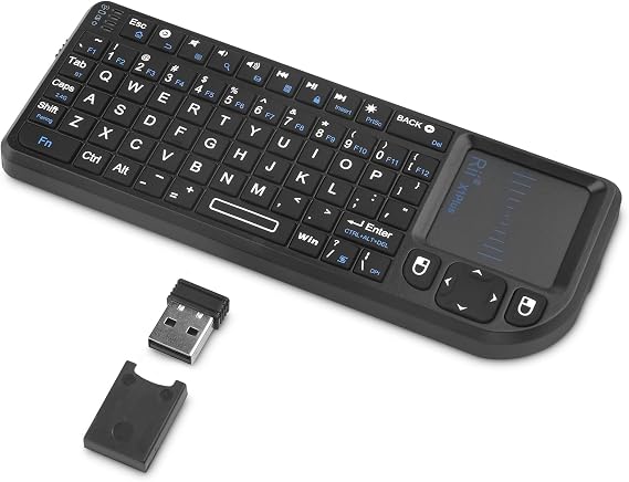 Rii Mini 2.4G Bluetooth Keyboard with Backlit and Touchpad for Smart TV,HTPC
