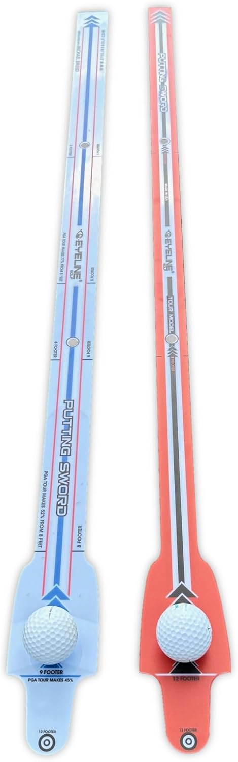EyeLine Golf Putting Sword 2.0 Pair by Michael Breed – Start Line Putting Trainer – Polycarbonate Golf Putting Training Aid Improves Aim, Alignment & Stroke – Works with EyeLine Golf Putting Mirrors