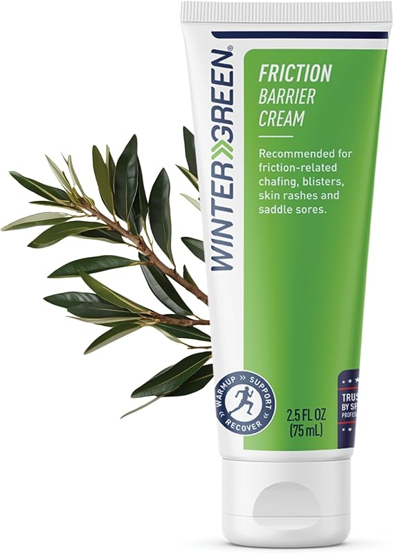Wintergreen Friction Barrier Cream, Anti-Chafing, Blisters, Rashes, 2.5 oz