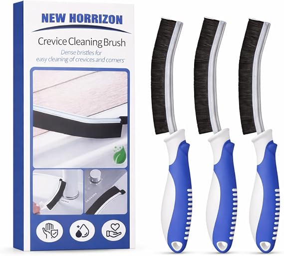 New Horrizon 3 Pack Crevice Cleaning Brush Hard Bristle Brush