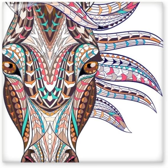 Mosaic Style Colorful Horse Design Ceramic Tile Glossy Decal Glazed Brick Adorn Stone