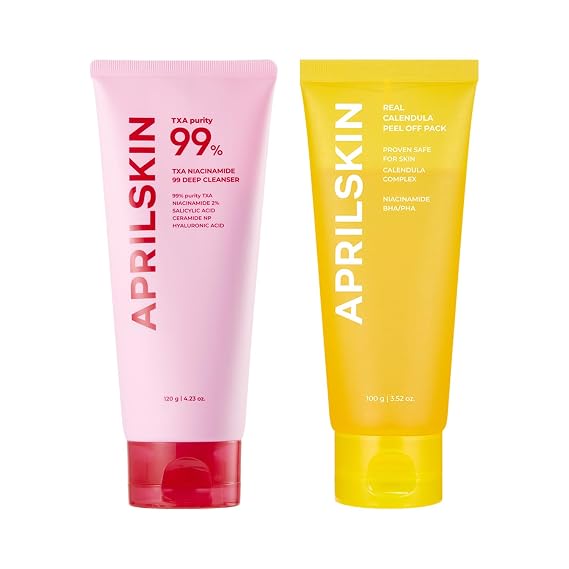 APRILSKIN TXA Bubble Gum Cleanser & Calendula Peel Off Mask