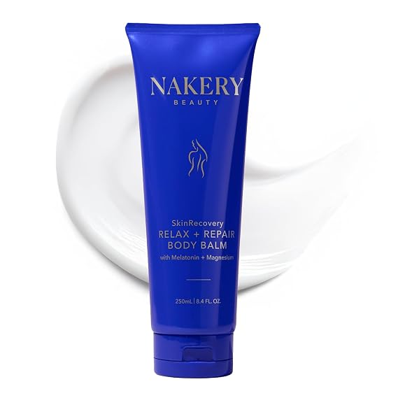 Nakery Beauty SkinRecovery Relax  Repair Body Balm, Magnesium Melatonin Sleep Lotion with Retinol  SepiLift, Firming Cream for Crepey Sagging Skin Overnight, Shea Butter, Lavender Chamomile, 250mL