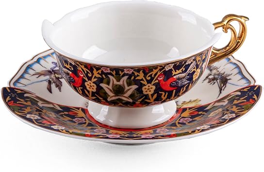 Seletti Hybrid Porcelain Teacup and Saucer Set Kannauj