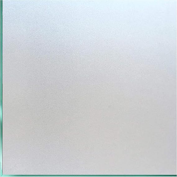 Coavas Frosted Glass Window Privacy Film Day and Night, Static Cling No Glue, Anti-Glare Heat Blocking, Renter-Friendly Removable Decorative Covering for Home Bathroom Bedroom, 23.6 x 393.7 Inch, Pure