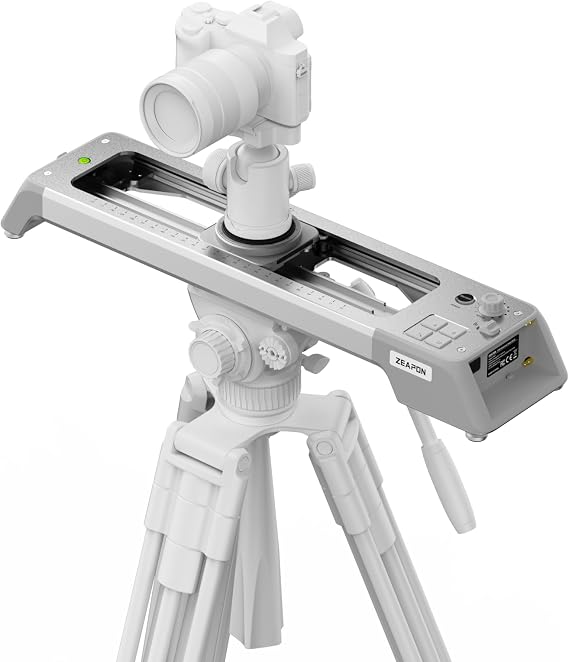Zeapon EVO 125Panorama Rotating Motorized Camera Slider, Powerful Quiet Motor for 5.5-11Lbs Payload, 23.6''/40cm Light Compact Slider Dolly with Carrying case, Buttons & App Control (D40 (15.7''))