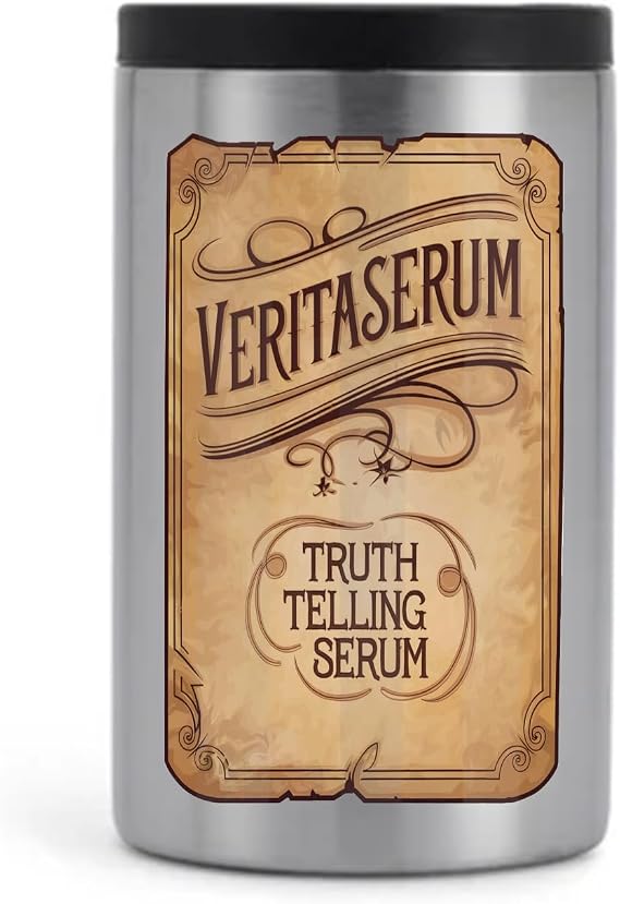 Veritaserum 12oz Stainless Steel, Vacuum Insulated Can Cooler For Bottles and Cans