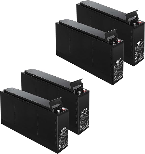 NPP FT12-150Ah (4 Pcs) 12V 150Ah Front Access AGM Deep Cycle SLA Battery | The Ultimate Battery You Can Finally Feel Confident | for Telecommunication System, UPS and Off-Grid Solar System