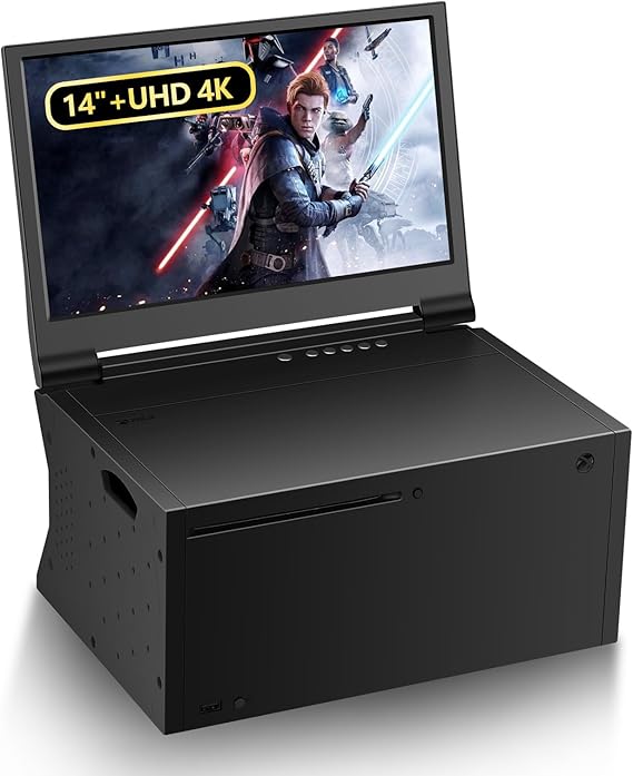 G-STORY 14 Portable Monitor for Xbox Series X 4K Portable Gaming Monitor IPS Screen for Xbox Series X(not Included) with Two HDMI, HDR, Freesync Game Mode Travel (14&4K for Xbox Series X)