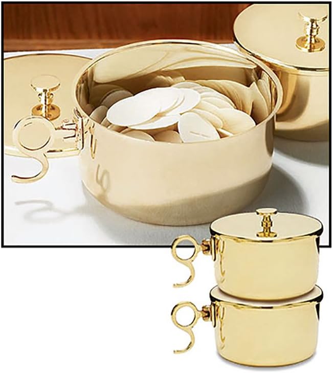 300 Host Brass Stacking Ciboria with Lid