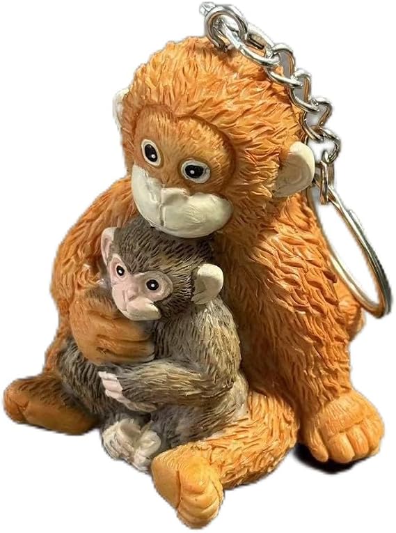 Cute Punch Monkey Keychains,3D Small Hanging Keychains for Bags Car Keys