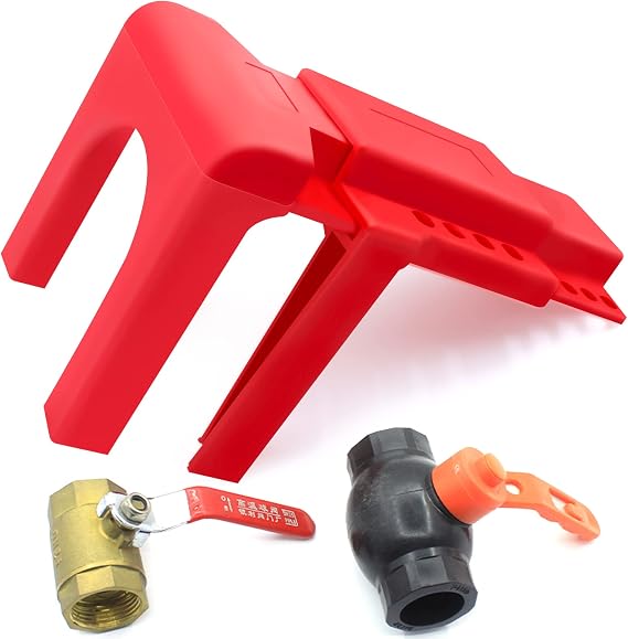 Valve Leak Locks,Lock Out tag Out,Ball Valve Lockout Device,RED (BR-8022)