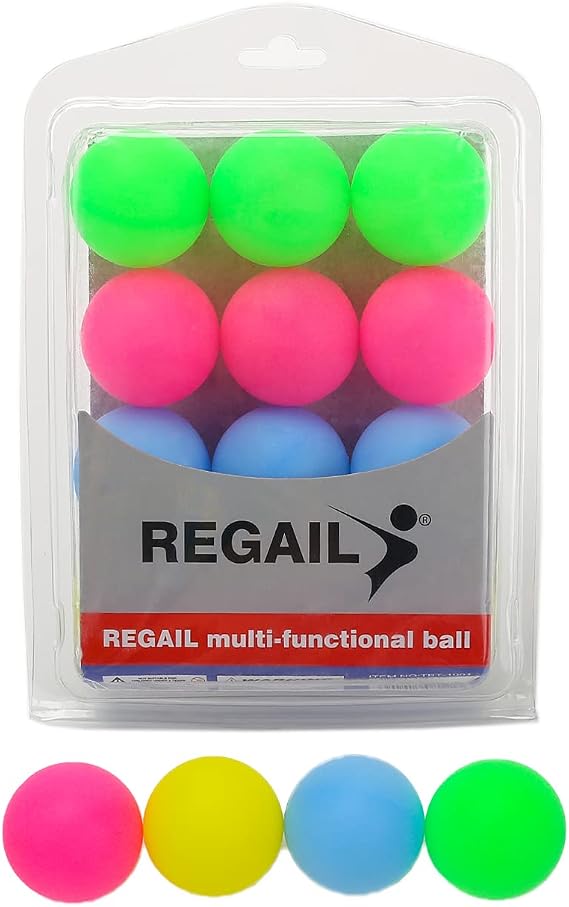 12PCS Ping Pong Balls, 4cm Tabletop Tennis Ball Plastic Entertainment Colored Pong Balls for DIY Party Decoration Learning Activities Sport Class Carnival Games Ping Pong Games