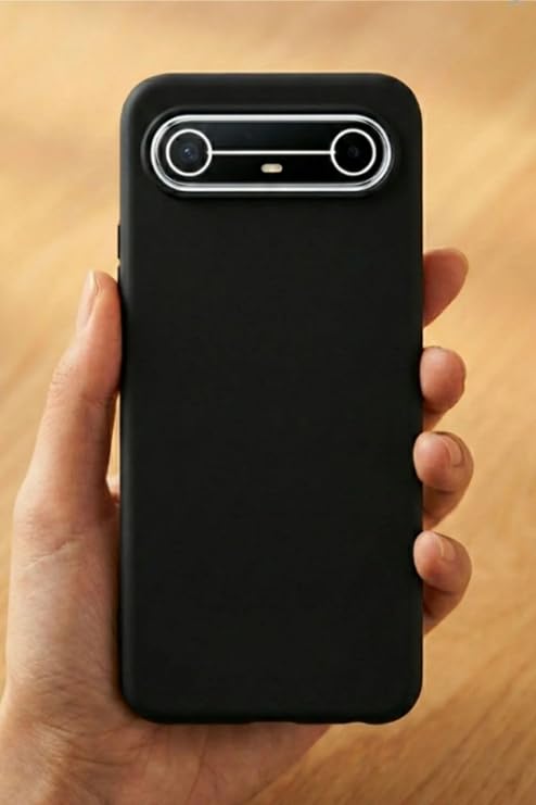 Siyah Tecno Spark Slim 5G ile Uyumlu Kılıf Silikon Rubber Telefon Kılıfı ve Kabı Darbe Emici, İnce ve Yumuşak Dokulu, Kaymaz Tasarım