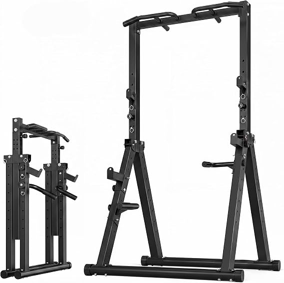 Foldable Pull Up Bar Free Standing, Adjustable Height