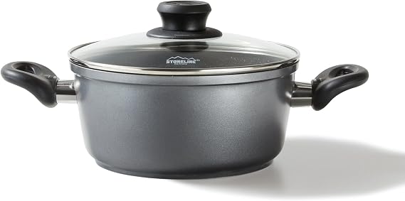 STONELINE Cooking Pot 9.6ih, With Glass Lid, Made in Germany