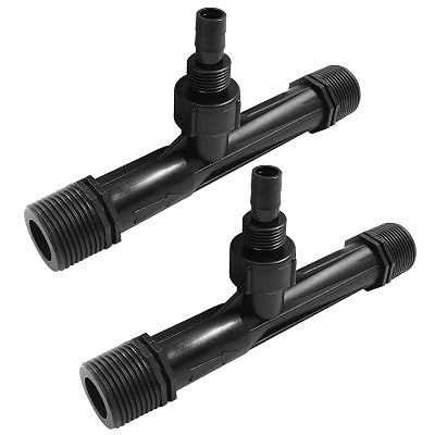 2Pcs Black Venturi Injector Tube 1 Inch Agriculture Garden Fertilizer Injector Plastic Irrigation Venturi Injector for Irrigation Systems1 Inch