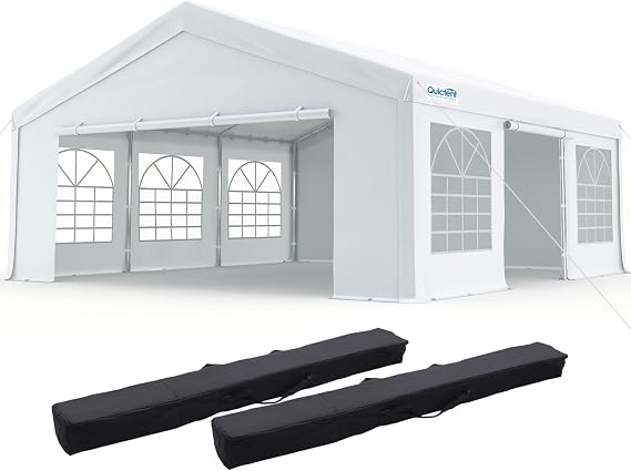 Quictent 20'x20' Heavy Duty Party Tent Outdoor Canopy with Church Windows