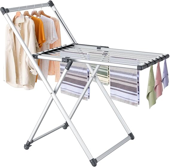 Clothes Drying Rack, Foldable Laundry Rack for Indoor Outdoor