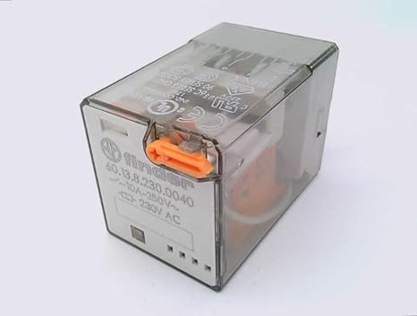 FINDER 60.13.8.230.0040 General Purpose Relay, 60 Series, 3PDT, 10 AMP, 3 Pole, 11 PIN, 400 VAC, 230 VAC Coil, 1.3 W, Plug in,40 to +70 Degree