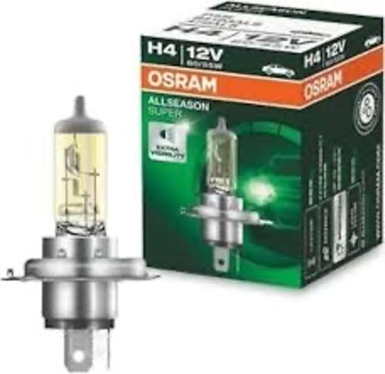 Osram All Season Yellow Light H4 Headlight Bulb 64193 Als [Energy Class A]