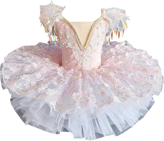Girls Skirted Leotards Swan Lake Kids Ballerina Costume Ballet Dance Outfit Tutu Princess Dress